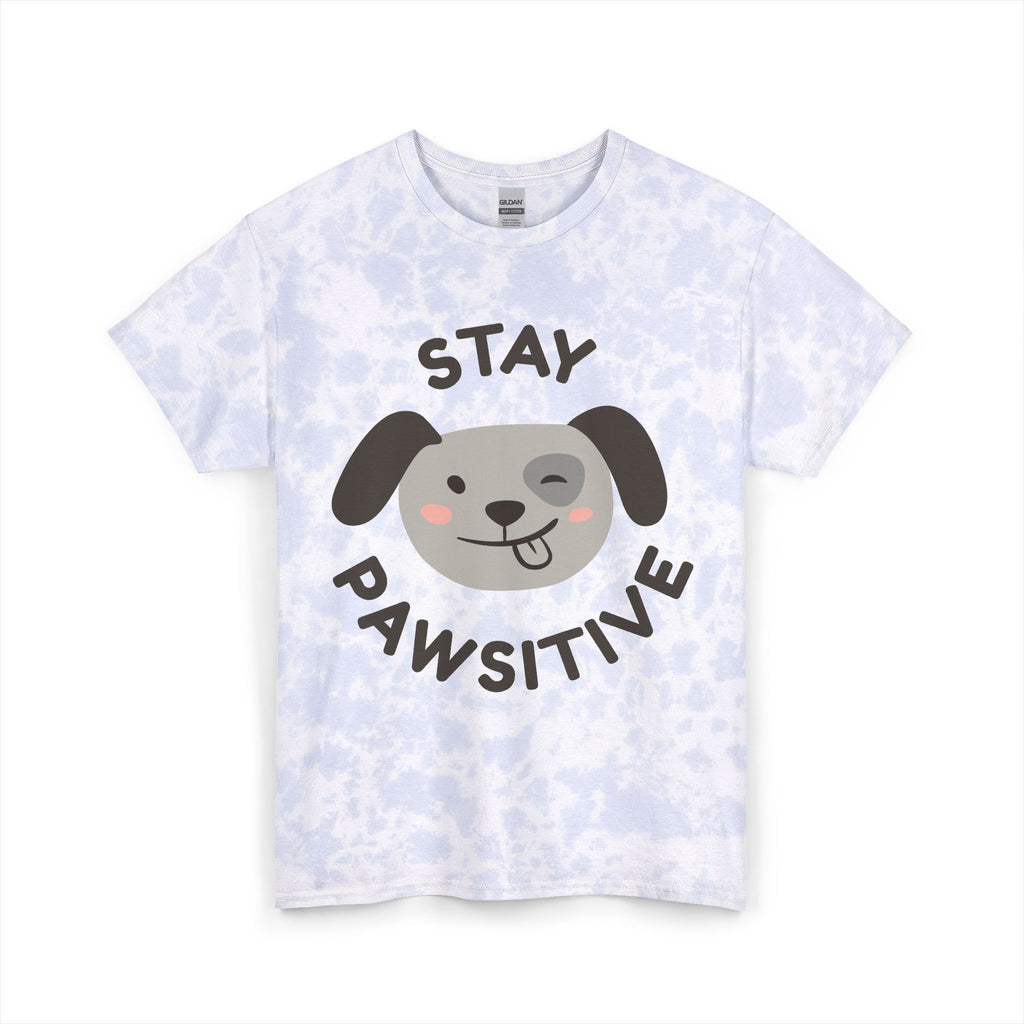 Stay Pawsitive Dog Tie-Dye Tee — Cute Corgi Yoga Graphic T-Shirt