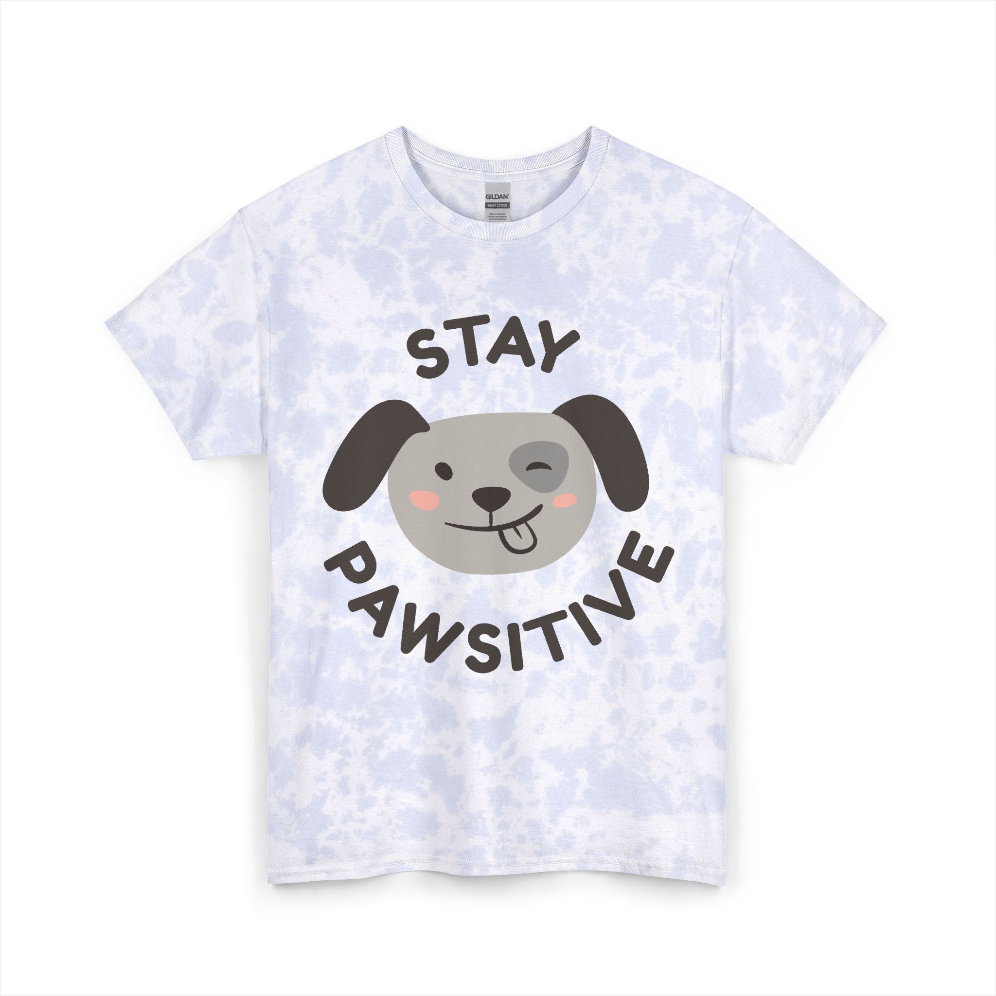 Stay Pawsitive Dog Tie-Dye Tee — Cute Corgi Yoga Graphic T-Shirt