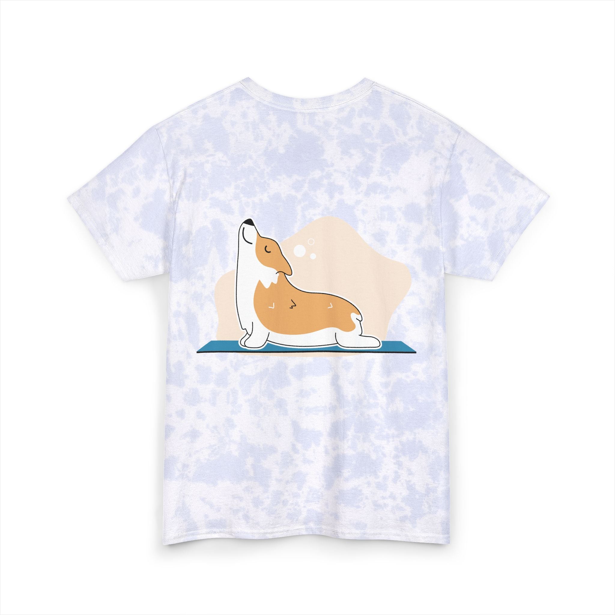 Stay Pawsitive Dog Tie-Dye Tee — Cute Corgi Yoga Graphic T-Shirt